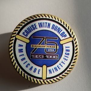 Vintage Dunlop Americade pin St George New York brooch motorcycle rally
